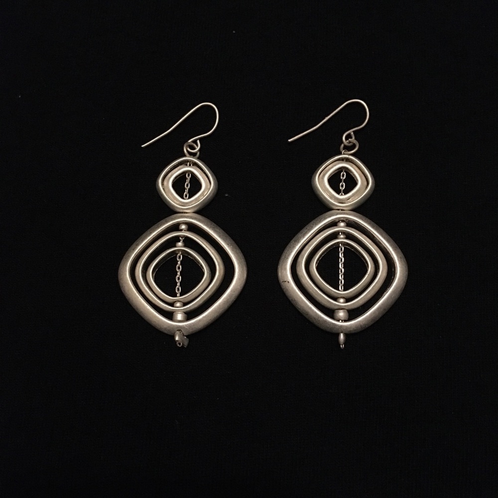 Rare Antique SilverTone Earrings